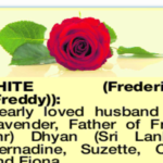 FREDERICK WHITE BORN 1930 – 13 AUGUST 2022 - ONE OF CEYLON’S BEST EVER SPORTSMEN - by Dennis de Rosayro