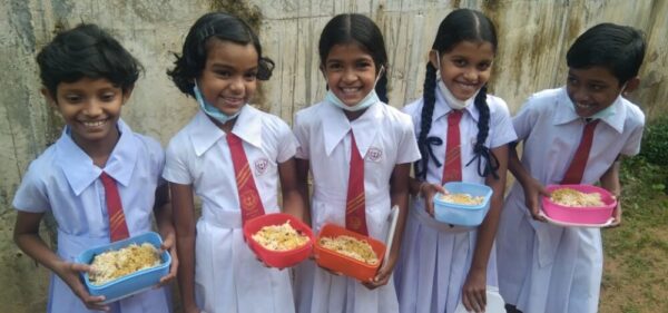 Free lunch for children at five Kamburupitiya schools