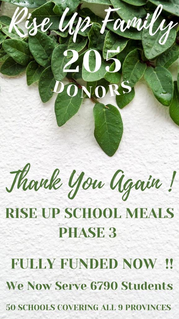 RISE UP SCHOOLS MEALS - PHASE 3