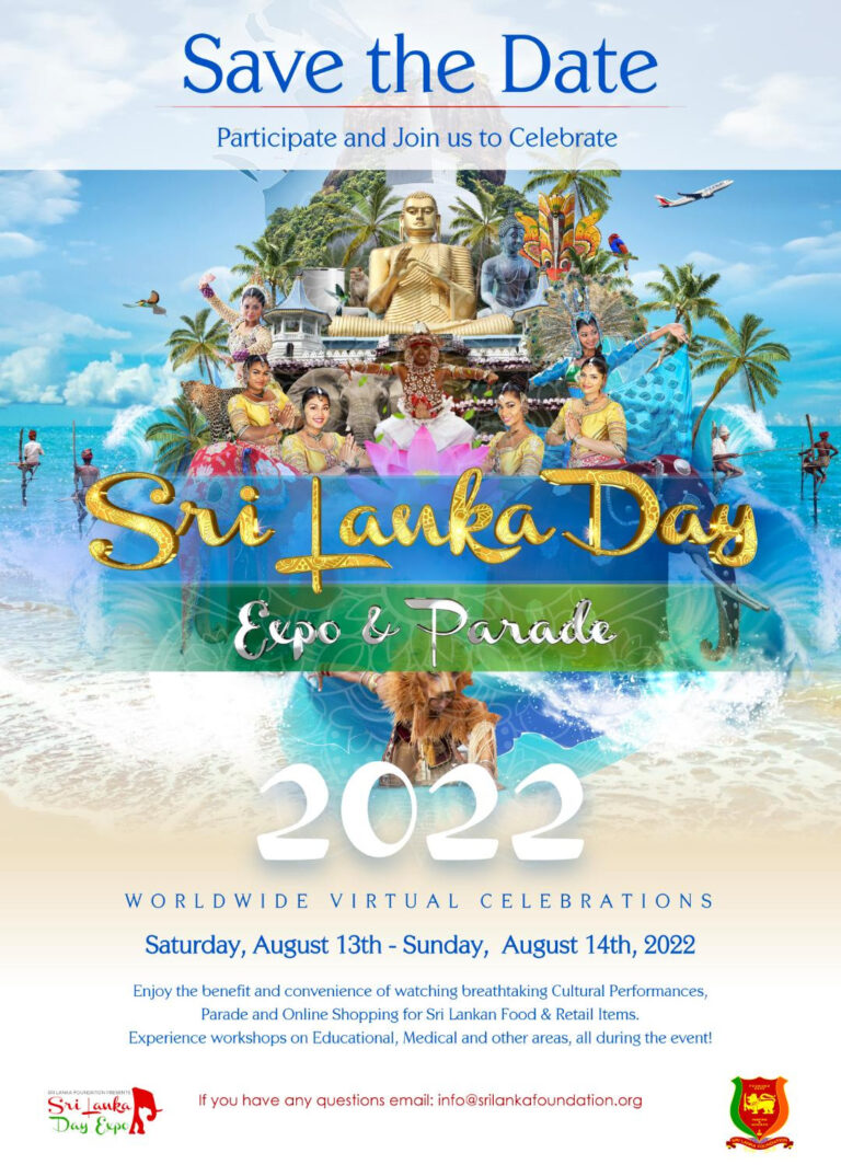 sri lanka foundation’s sri lanka day expo and parade must not be missed – register now – letter from jayam