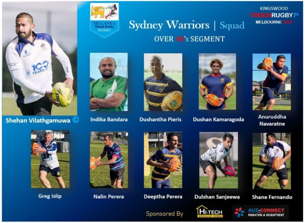 Sydney Warriors | Squad Over 40's Segment -