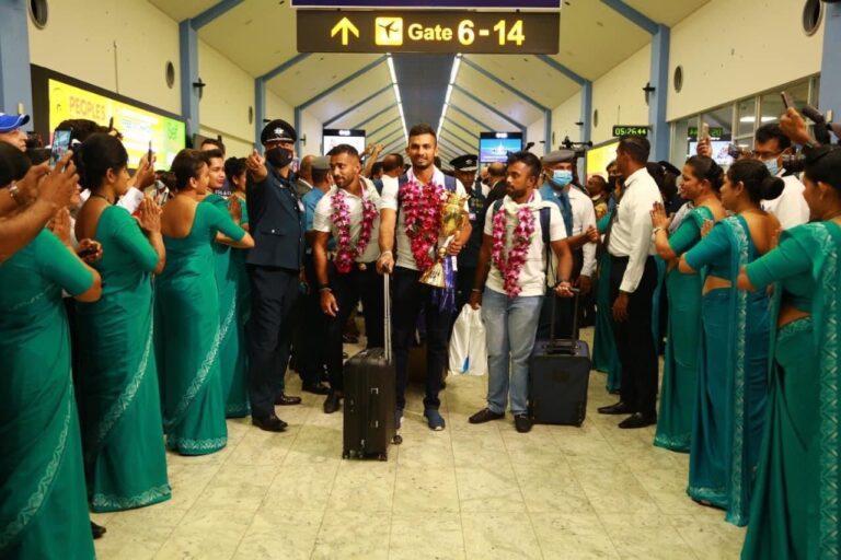 Welcome home Our Lions! – By Airport & Aviation Services Sri Lanka