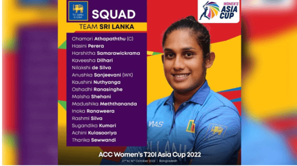 Sri Lanka announce squad for Women’s T20I Asia Cup