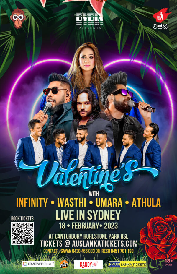 DYDIA presents Valentine’s with INFINITY & WASTHI (18th February 2023) – Sydney event
