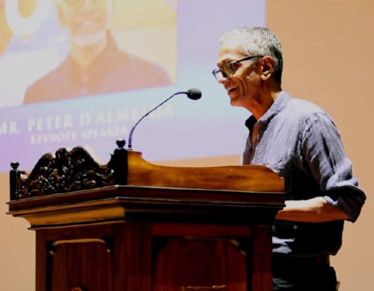 Peter D’Almeida presents the Keynote Address at the Launch of Noel Crusz’s Little Bike Lost