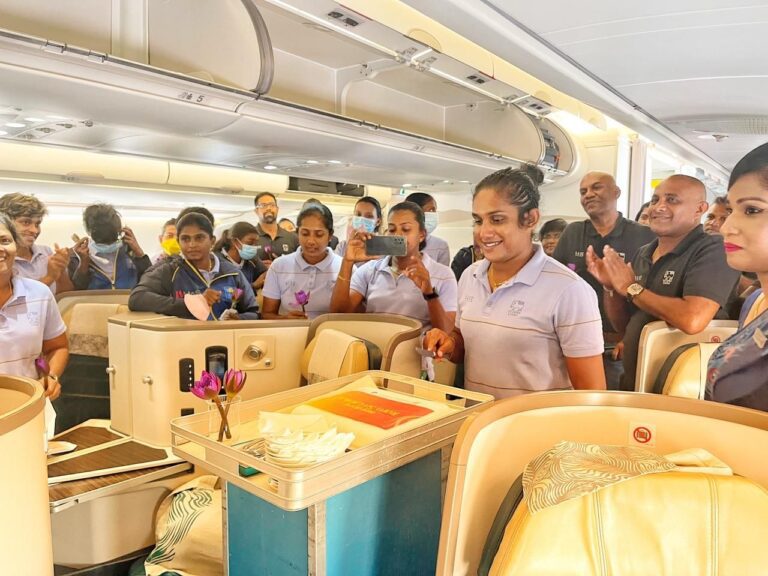 Sri Lanka Women’s National Cricket team who became the runners up at Women’s Asia Cup 2022 – By SriLankan Airlines Official