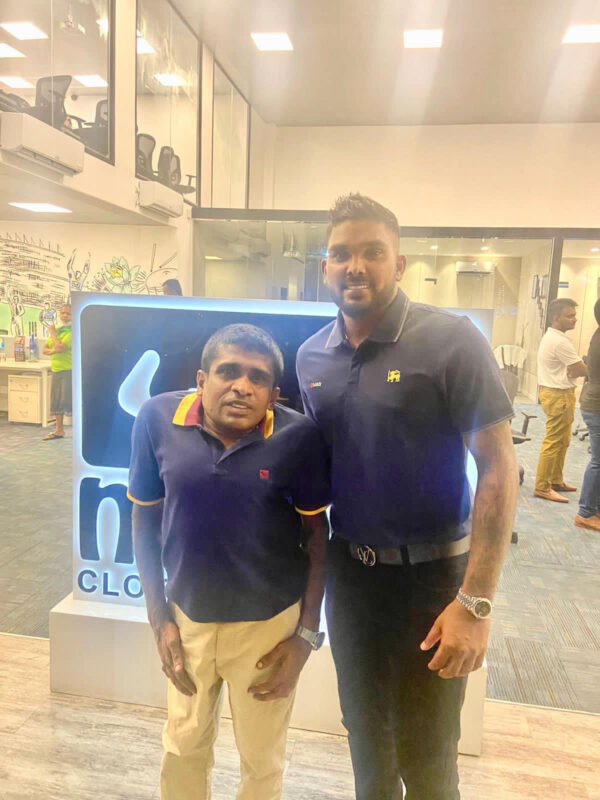 Gayan senanayake with Wanindu Hasaranga-elanka