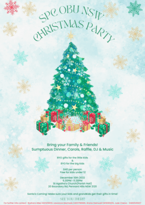 SPC OBU NSW Christmas Party – 10th December 2022 (Sydney event)