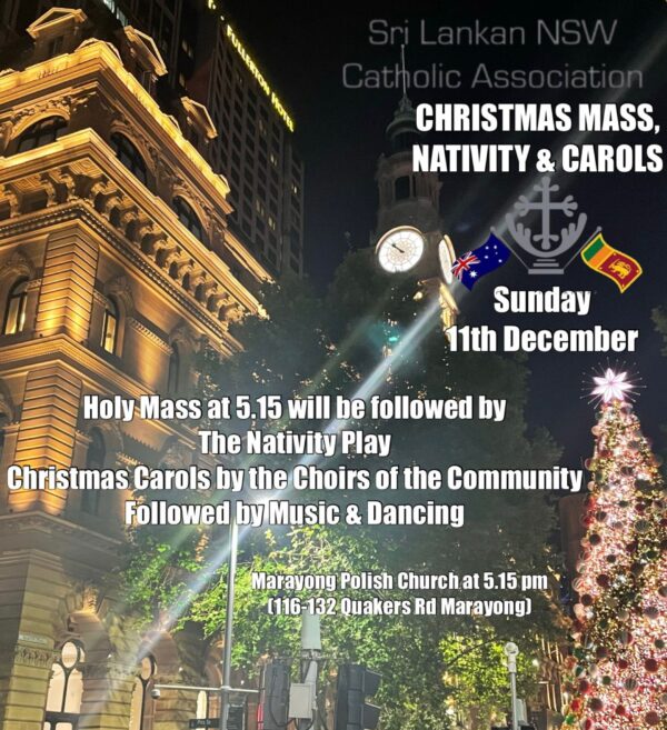 Sri Lankan NSW Catholic Association Christmas Mass Nativity & Carols