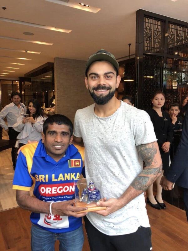 gayan senanayake with virat kholi -elanka