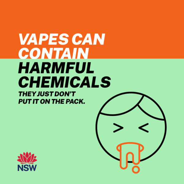 Vapes can contain harmful chemicals