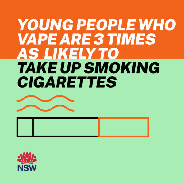 Young people who vape are 3 times as likely to take up smoking cigarettes