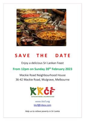KKCF - Sri Lankan Feast - Melbourne Event