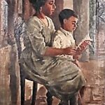 2. Grandma de Niese and grandson Paul a portrait by George de Niese (2)