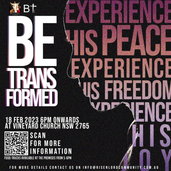 Be Trans Formed - 18 February 2023 - 6 PM ONWARDS