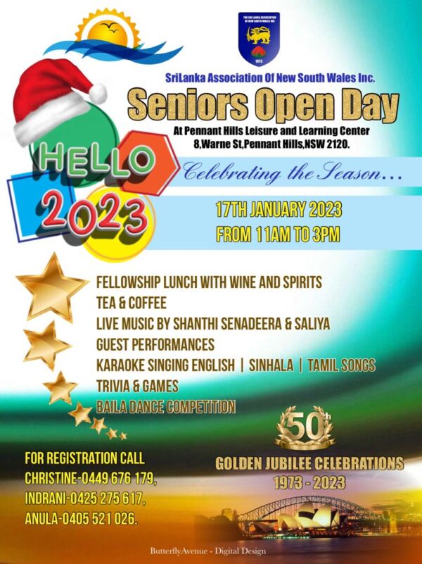 Invitation to attend SLA seniors day Jan 17th 2023