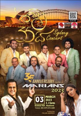 35th Anniversary Tour of Marians – Thaala - Sydney – 3rd March 2023