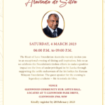An evening with Aravinda De Silva - Heart of Love Foundation - Special Event – Saturday 4th March 2023 (Sydney event)