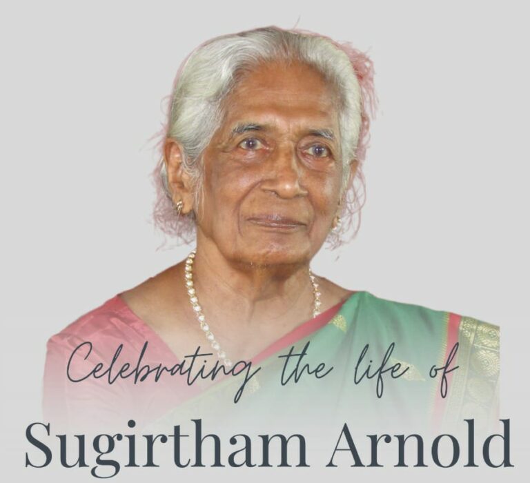Obituaries: Demise of Sugirtham Arnold Dearly Beloved Mom of Rohan Arnold Formerly of HSBC Oman