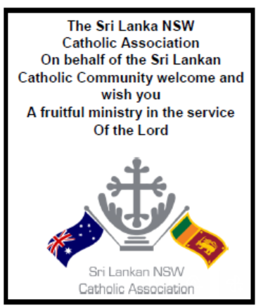 Message from the New Sri Lankan Chaplain to Sydney