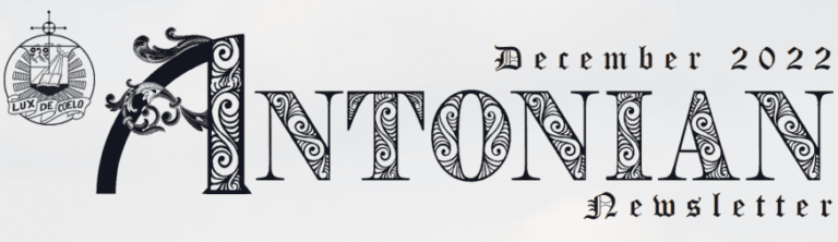 Antonian Newsletter – December 2022