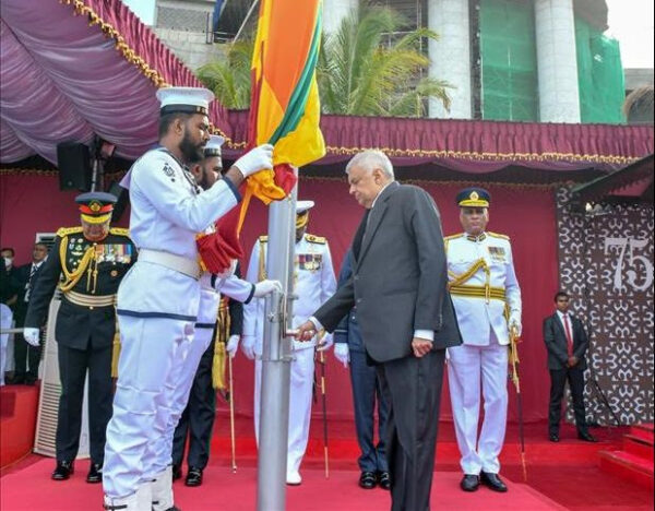 Sri Lanka Celebrates 75th Independence Day in Colombo (President of Sri Lanka Hoists National Flag)