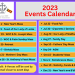 Sri Lankan NSW Catholic Association 2023 Events Calendar