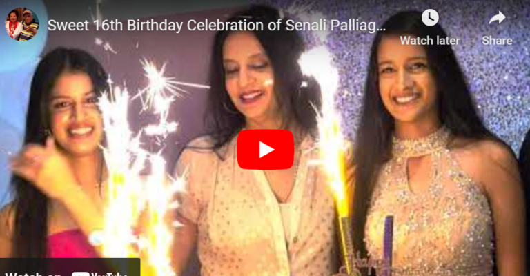 16th Birthday Celebration- Senali Palliaguruge – By  Dr harold Gunatillake