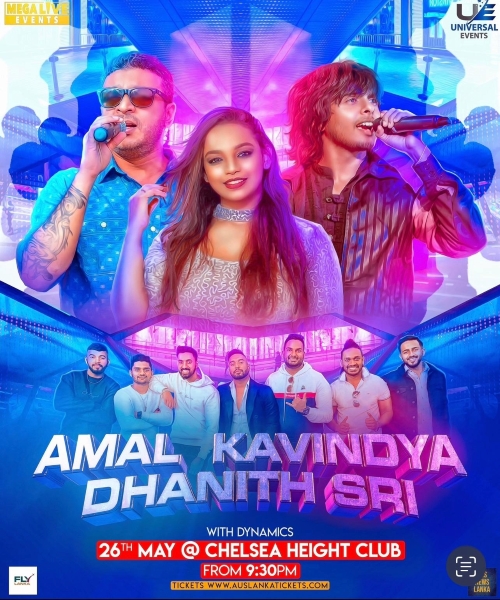 AMAL | KAVINDYA | DHANITH Fri 26 May 2023 9:30 PM - Sat 27 May 2023 2:45 AM ( Melbourne Event )