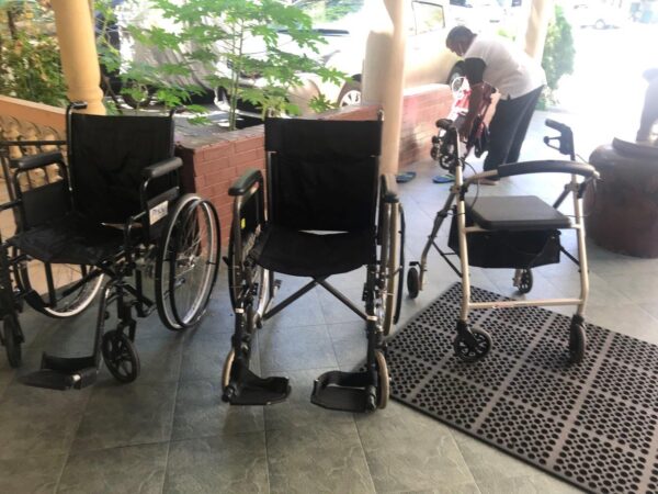 Photos of Wheelchairs sent to Sri Lanka from Well Wishes from Brisbane. Co-ordinated by Jeremy Prichard