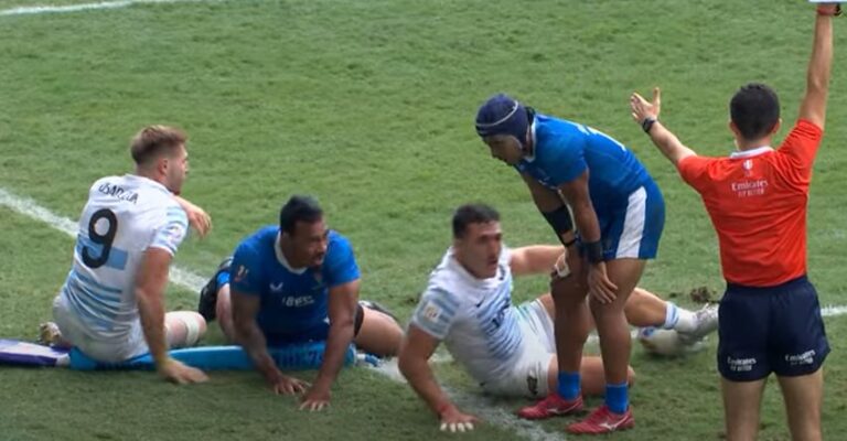 One of the wildest try saving tackles you will see in rugby