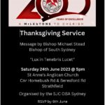Bicentennial Thanksgiving Service - 24 June 2023 5:00 PM - 6:30 PM ( Sydney event )