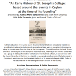 Ceylon Society Talk on Sunday 28 May 5 pm - ( Melbourne Event )