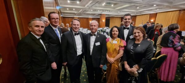 Photo with the Lord Mayor of Brisbane at The King’s Coronation Dinner in Brisbane