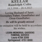 Randolph Kellar obituary