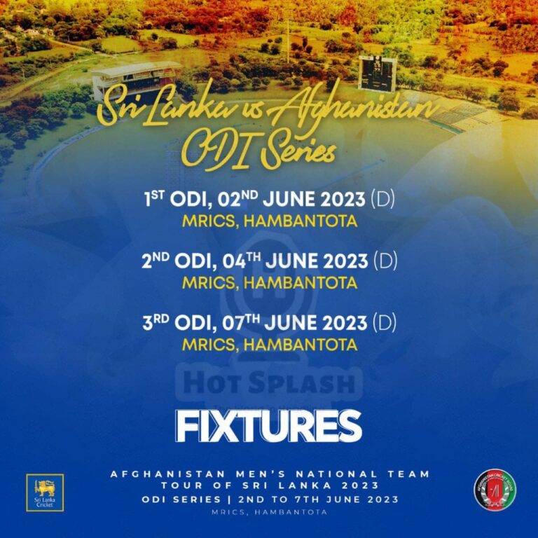 Sri Lanka vs Afghanistan ODI series