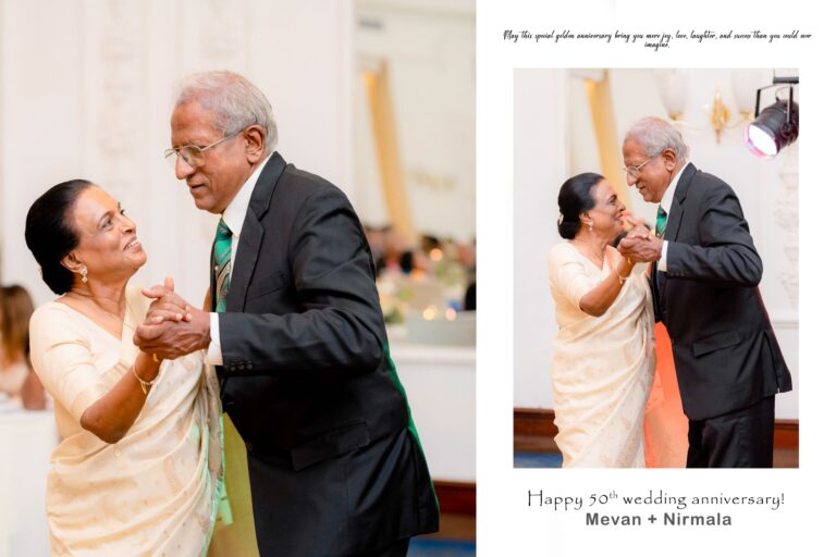 Golden Wedding of Nirmala & Mevan Pieris, celebrated at Galle Face Hotel on 16th June 2023.