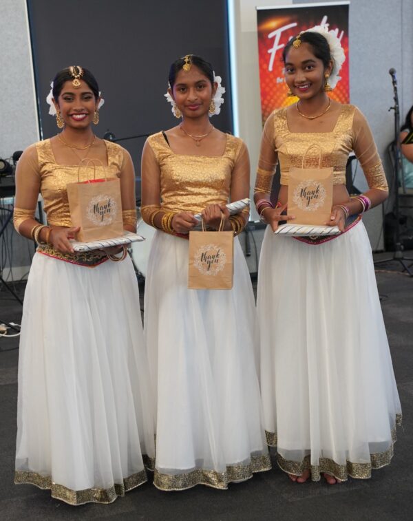 On 25 April, a beautiful sunny day, St Paul's Milagiriya (SPM) PPA NSW members, their families and friends gathered together at The Connection function centre in the City of Canada Bay to celebrate the Sinhala & Tamil New Year day, which this year, dawned on 14th April 2023. The function commenced with the past pupils of SPM singing the School song, lighting the traditional oil lamp and wishing the 150+ guests a "Suba Aluth Avurudu". An absolutely delicious buffet lunch including kavum, kokis, kiribath and lots of other traditional Sri Lankan food used to welcome the New Year in, was served. The sounds of the rabanas and the lovely up-country dances performed by Mr Susantha Gunawardena, Zonal Dancing Director, Department of Education, Sri Lanka and Ms Rachindra Gayanthi were reminiscent of New Year celebrations in Sri Lanka. The voice of the President of the Sri Lanka Cultural Centre, Ms Maduri Arampath who graced the occasion with her presence and a song, was breathtakingly beautiful. The various traditional rituals, the delectable spread of Sri Lankan food and the Avurudu games ensured that it was a truly fun event, enjoyed by all. The exquisite cultural dances performed by the beautiful young ladies .. Akeesha, Nethmi and Tiyara.. from The Sri Lankan Dance Academy of Sydney, choreographed by Ms Thilini Wanigathunga, were definitely a highlight of the afternoon. The national anthems of Australia and of Sri Lanka were sung and a two-minute silence was observed whilst Lalith Fernando and the Band, Fiesta, played 'The Last Post' to mark the revered occasion of ANZAC Day. Lalith and the Band, with their lively music, had the dance floor packed throughout the event. It is noted too, that Mr Farrag Rashid did an absolutely wonderful job of recording the proceedings of the day with his camera, and a few of the photographs of the event are shown below. We take this opportunity once again to say 'Thank You' to everyone who contributed to the success of our Avurudu celebrations and to wish you a very happy, healthy and prosperous New Year. SPM PPA NSW Committee - elanka