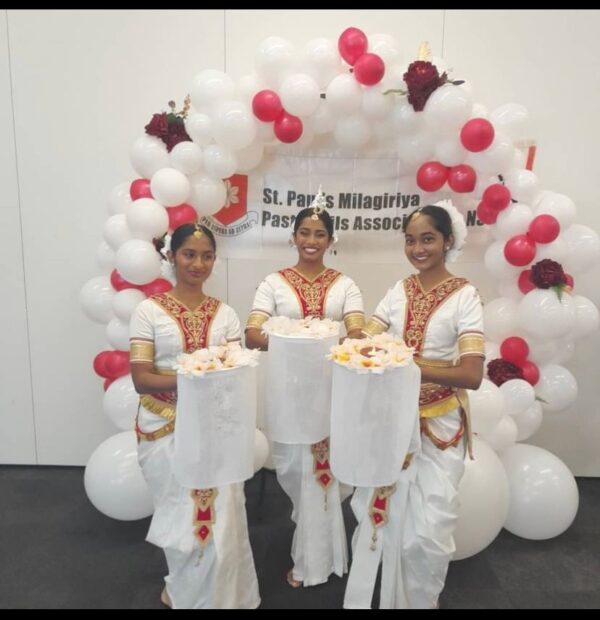 On 25 April, a beautiful sunny day, St Paul's Milagiriya (SPM) PPA NSW members, their families and friends gathered together at The Connection function centre in the City of Canada Bay to celebrate the Sinhala & Tamil New Year day, which this year, dawned on 14th April 2023. The function commenced with the past pupils of SPM singing the School song, lighting the traditional oil lamp and wishing the 150+ guests a "Suba Aluth Avurudu". An absolutely delicious buffet lunch including kavum, kokis, kiribath and lots of other traditional Sri Lankan food used to welcome the New Year in, was served. The sounds of the rabanas and the lovely up-country dances performed by Mr Susantha Gunawardena, Zonal Dancing Director, Department of Education, Sri Lanka and Ms Rachindra Gayanthi were reminiscent of New Year celebrations in Sri Lanka. The voice of the President of the Sri Lanka Cultural Centre, Ms Maduri Arampath who graced the occasion with her presence and a song, was breathtakingly beautiful. The various traditional rituals, the delectable spread of Sri Lankan food and the Avurudu games ensured that it was a truly fun event, enjoyed by all. The exquisite cultural dances performed by the beautiful young ladies .. Akeesha, Nethmi and Tiyara.. from The Sri Lankan Dance Academy of Sydney, choreographed by Ms Thilini Wanigathunga, were definitely a highlight of the afternoon. The national anthems of Australia and of Sri Lanka were sung and a two-minute silence was observed whilst Lalith Fernando and the Band, Fiesta, played 'The Last Post' to mark the revered occasion of ANZAC Day. Lalith and the Band, with their lively music, had the dance floor packed throughout the event. It is noted too, that Mr Farrag Rashid did an absolutely wonderful job of recording the proceedings of the day with his camera, and a few of the photographs of the event are shown below. We take this opportunity once again to say 'Thank You' to everyone who contributed to the success of our Avurudu celebrations and to wish you a very happy, healthy and prosperous New Year. SPM PPA NSW Committee - elanka