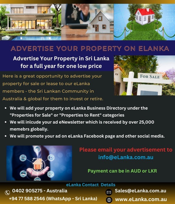Advertise your property eLanka