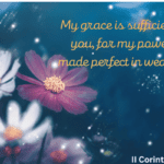 My grace is sufficient for you, for my power is made perfect in weakness - elanka