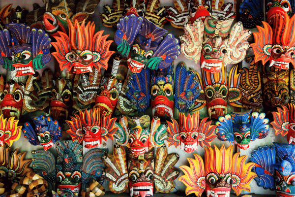 Sri Lankan wooden masks