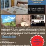 FOR SALE – 3 Bedroom House – Fully Furnished Penthouse located in the heart of the Vibrant Nuwara Eliya town- eLanka