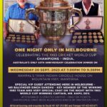 One Night Only In Melbourne - Celebrating The 1983 Cricket World Cup Champions - India -20th September 2023 - 7.00 PM To 9.30 PM ( Melbourne Event ) - eLanka