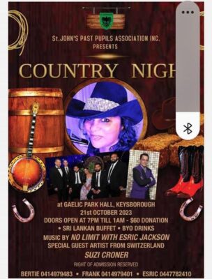 St John's Past Pupils Association INC Present - Country Night - 21st October 2023