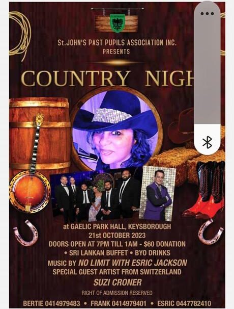 St John's Past Pupils Association INC Present - Country Night - 21st October 2023 