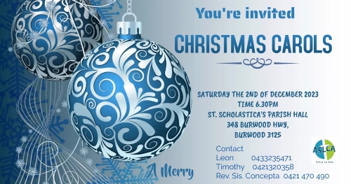 ALSCA Christmas Carols - 2nd December 2023 - 6.30 pm Onwards ( Melbourne Event )