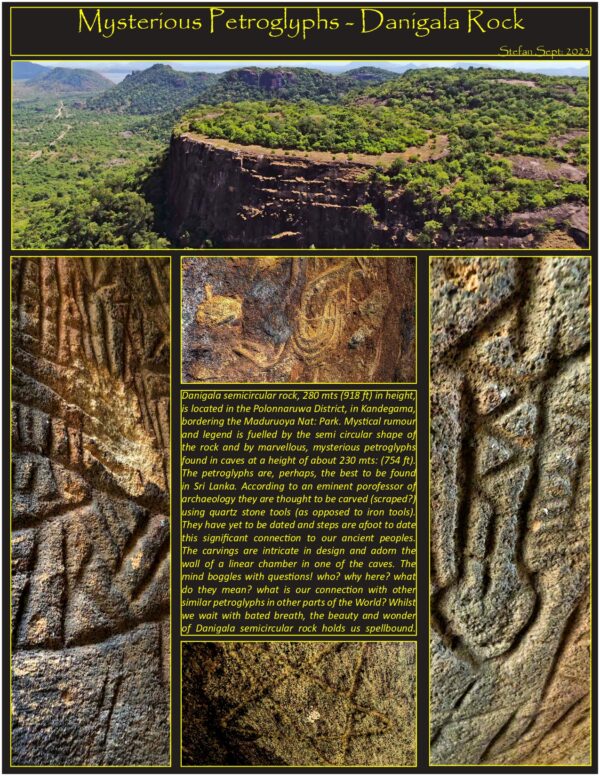 Mysterious Petroglyphs at Danaigala semicircular rock