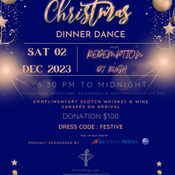Shepherdian Christmas Dinner Dance - 2nd December 2023 - 6.30 PM To Midnight ( Melbourne Event)