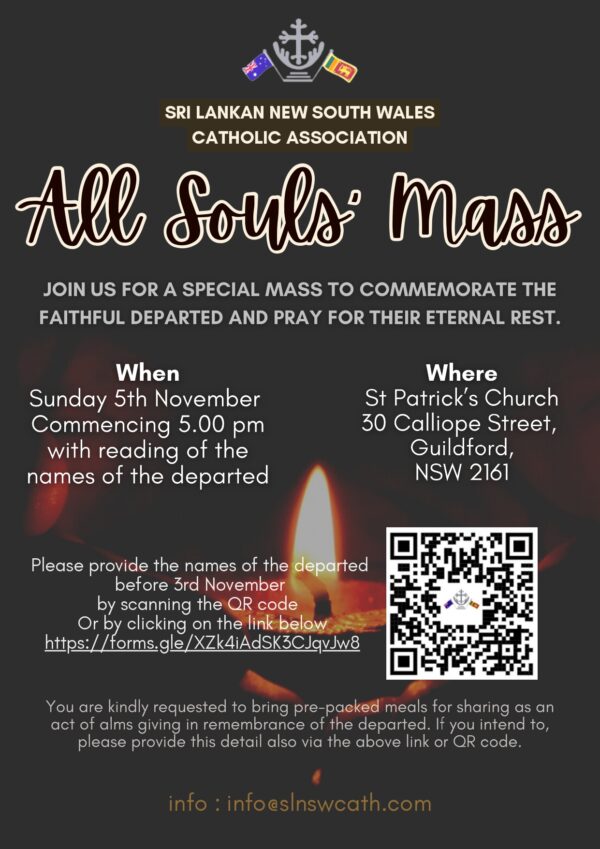All Souls’’ Mass - 5th November - 5 PM ( London Event ) - eLanka